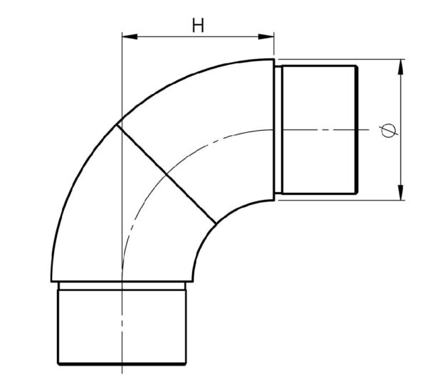 Toru 42,4mm liitmik reguleeritav, RST AISI 304 Käsipuud, käsipuukandurid