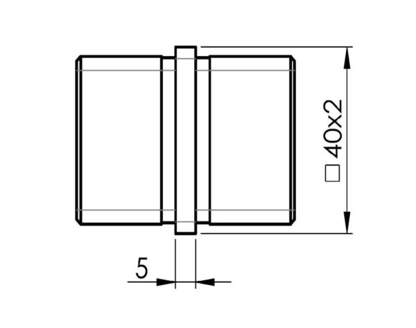 Toru 40x40mm liitmik 180 kraadi, RST AISI 304 Käsipuud, käsipuukandurid