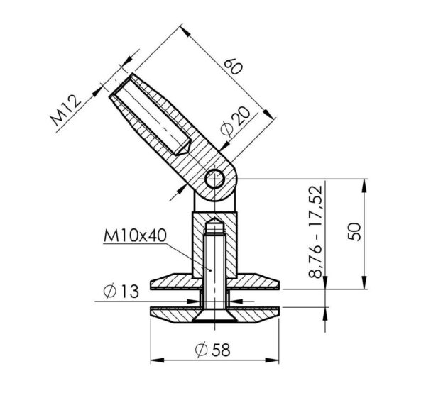 Varikatuse klaasikandur, AISI 316 Klaasvarikatused